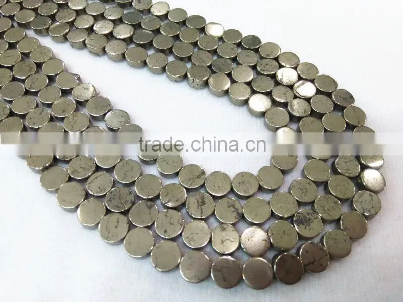 Cabochon Golden pyrite top drill for necklace decoration factory made