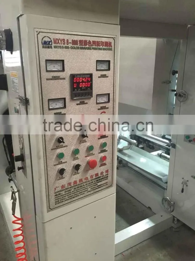 Semi-full automatic Eight colour Gravure Plastic Film Printing Machine