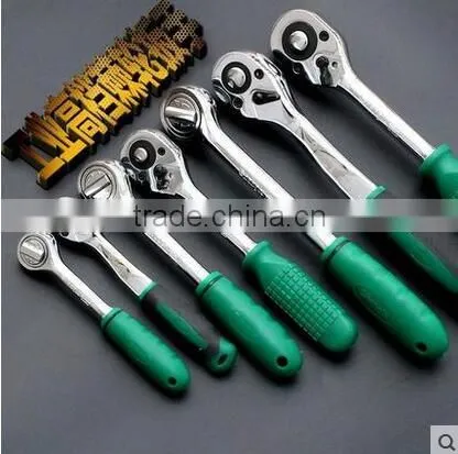 Ratchet wrench 72 gear wrench with rubber handle for socket