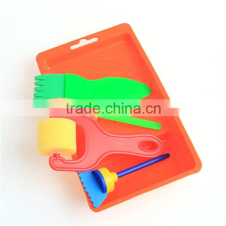 Hot Selling Sponge Roller Brush Set For Kids DIY