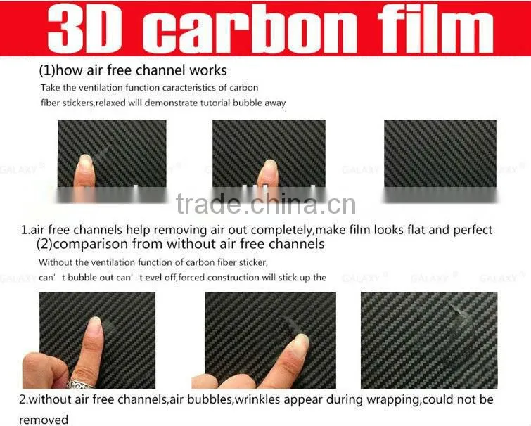 carbon fiber car cover vinyl film, car wrapping film