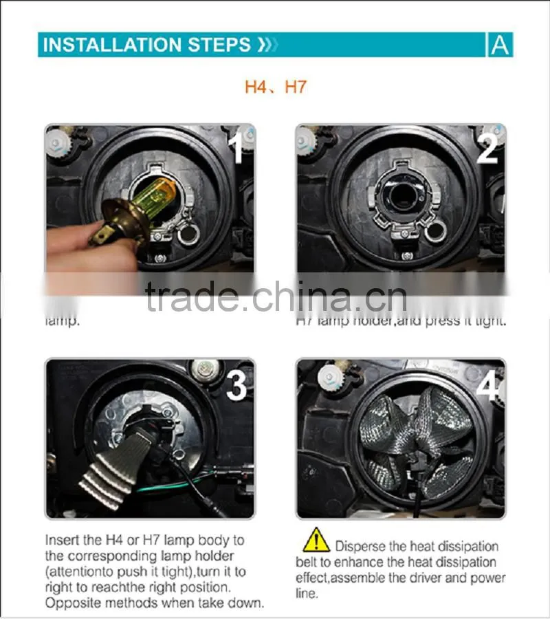 DC 12-24V 3200LM 6500K LED H7 Led Car Headlight LED White Light