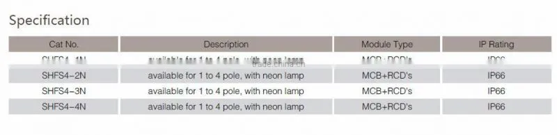 MCB waterproof panel box with neon lamp