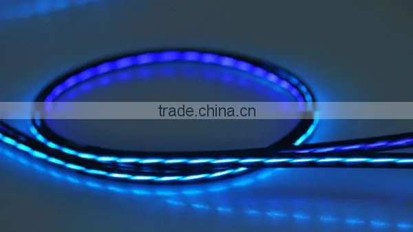 micro usb2.0 led usb cable for mobile phone data transfer and charging 0.8m