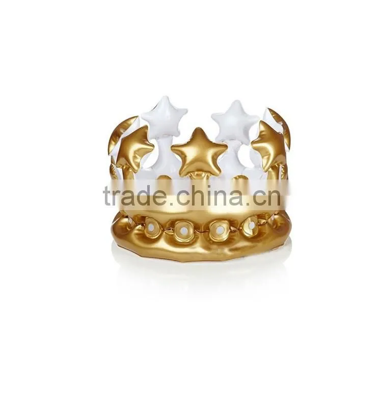 Party Promotions Gold Inflatable Crown