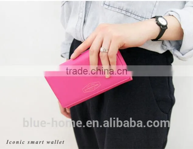 Korea brand iconic smart phone in purse Travel purses pouch for teens two folding tote wallet