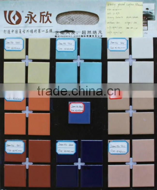 45x45mm China blue ceramic tiles factory for wall