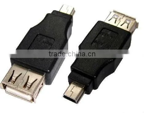 USB 2.0 Type A To Mini Type B 5 Pin M/M Adapter High Speed