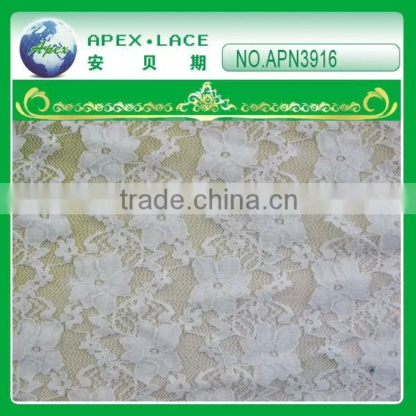 newest fashion design of nylon lace for wedding dress
