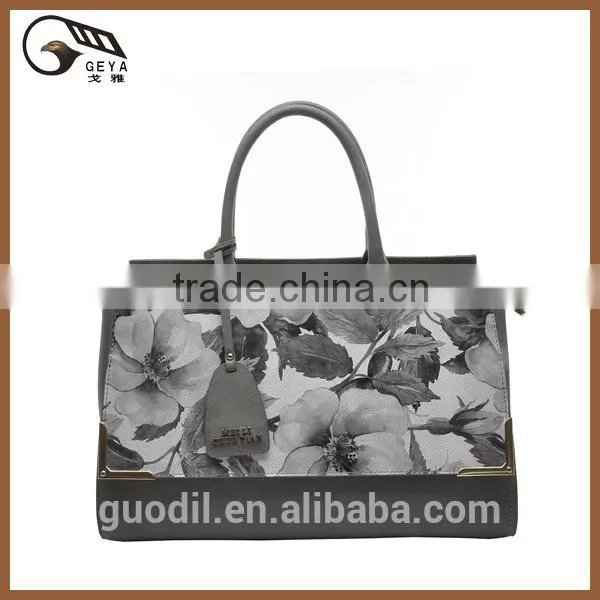 Latest brand design handbag tote style lady bag with high quality hardware
