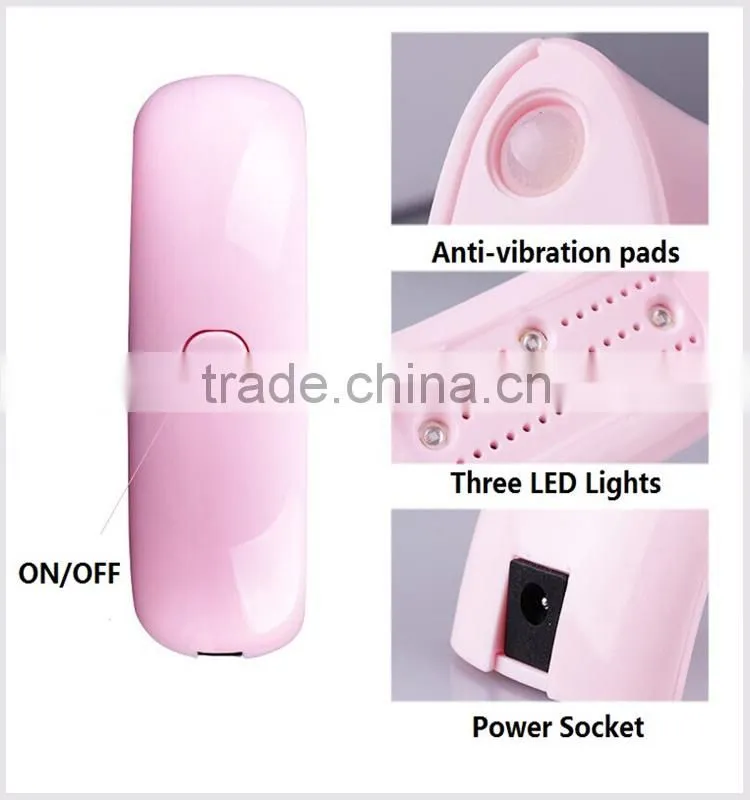 2015 New products rainbow shape mini uv nail lamp led
