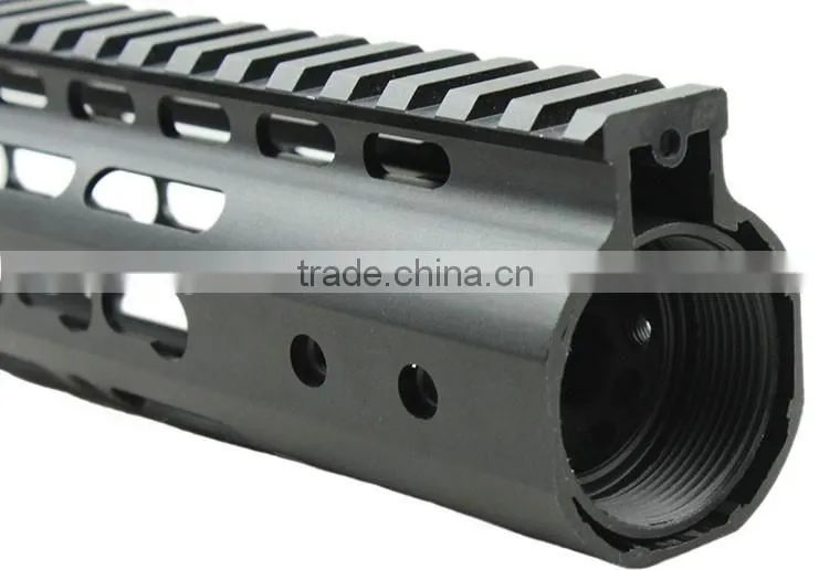 Funpowerland Black NEW Free Float NSR 10 Inch Handguard One-piece Top Rail System KeyMod High Quality Lightest FDE For AR-15