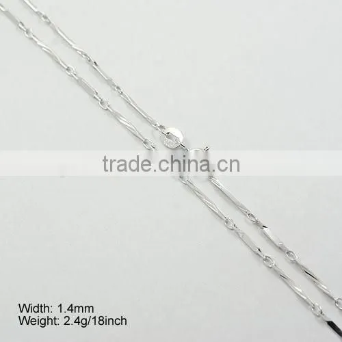 Machine made chain,v shape 08 box chain sterling silver chain real 925 silver main material CSGL-056
