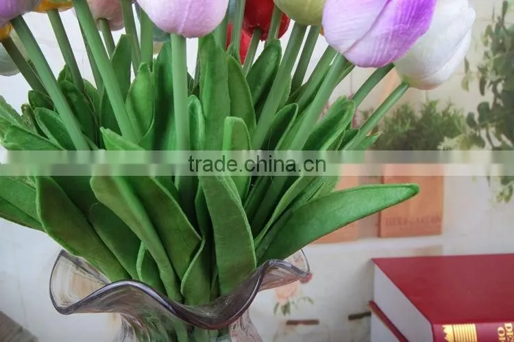 Wholesale artificial tulip, decorative plastic flowers making