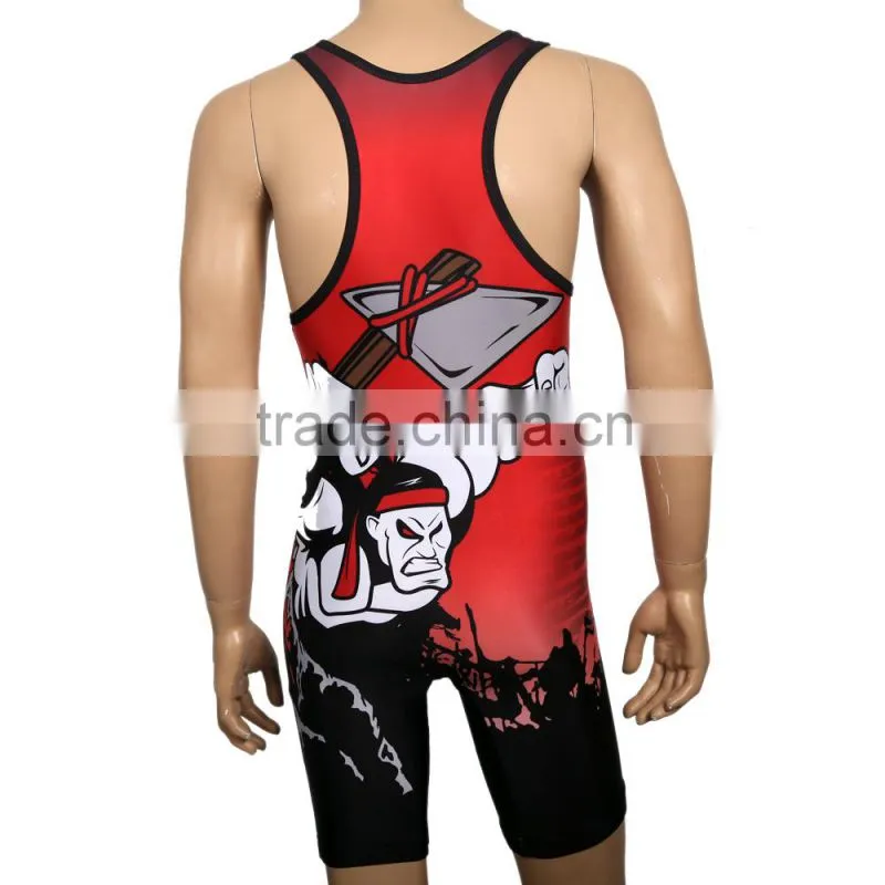 2015 new custom professional vintage wrestling singlets for men