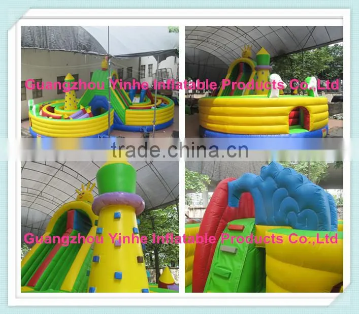 2015 new design giant inflatable castle. inflatable castle with slide