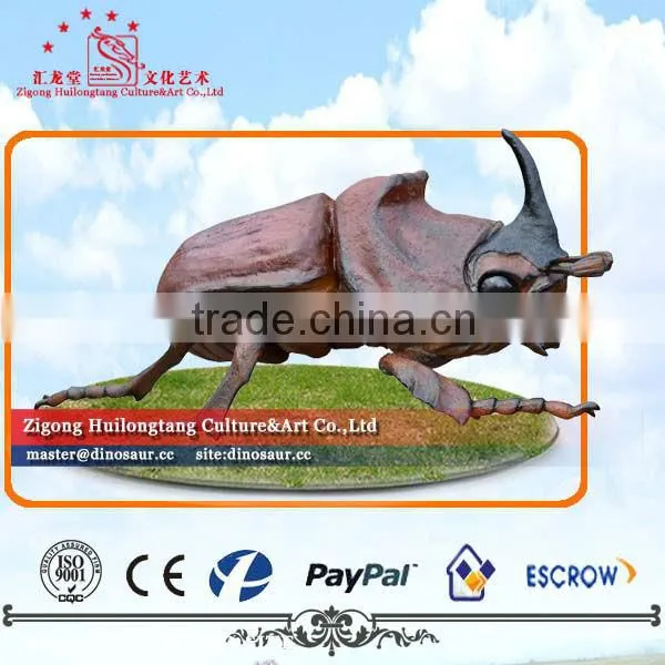 Insects fiberglass Sculpture Beetle Model for Decoration