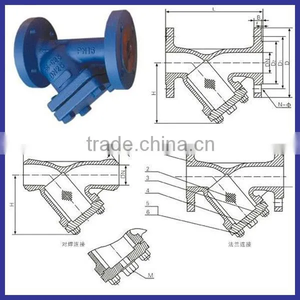 2013 best seller Y type water strainer 3 factory