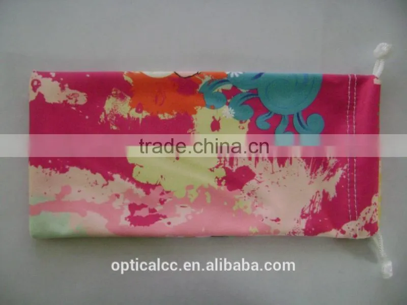 100% Polyester Digital Printing Microfiber Sunglasses Pouch