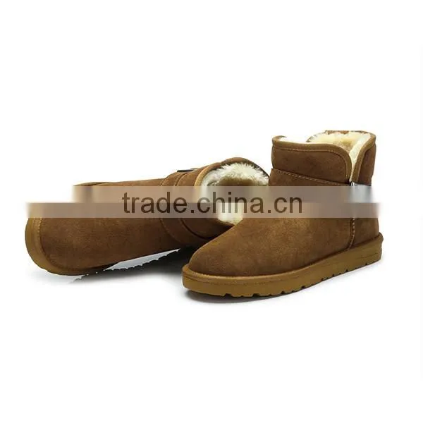 Classic ankle winter fur boots for men