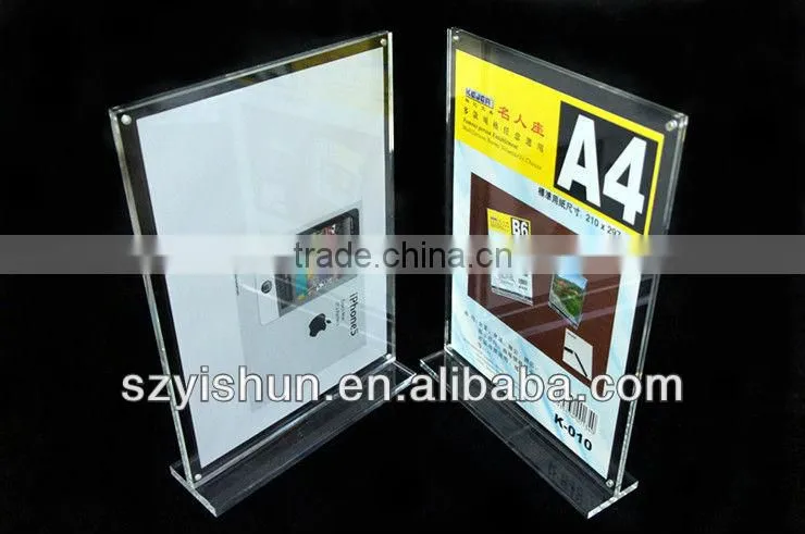 sale hot acrylic magnetic display photo frame,A4 phoro frame