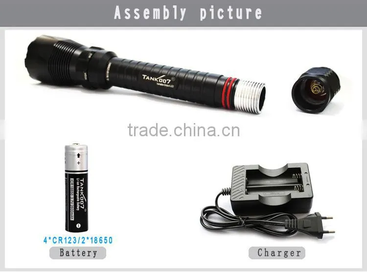 diving light ourdoor searching torch XR-E Q5 flat led flashlight