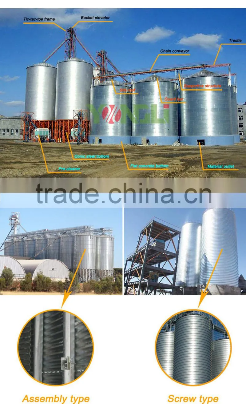 High technology perfect performance grain storage silo