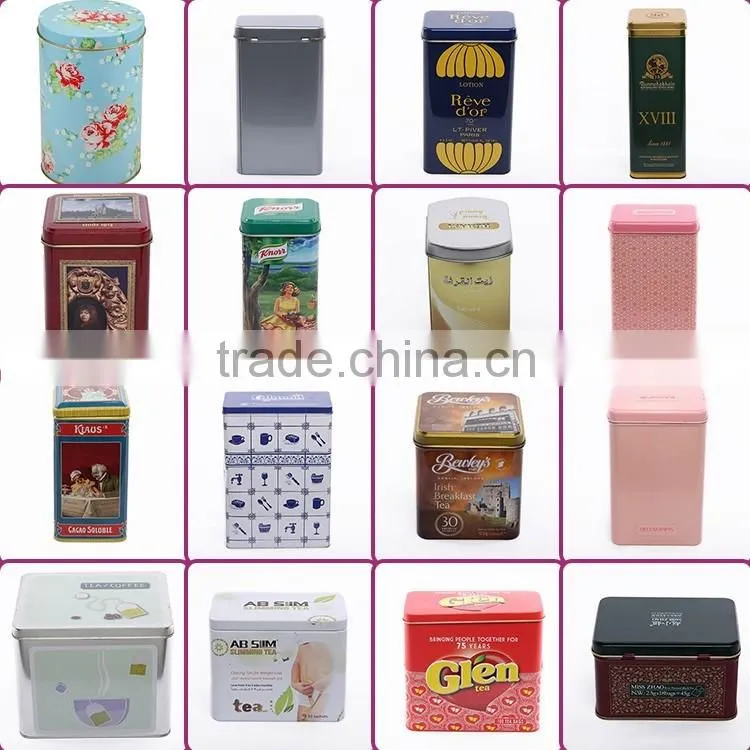 Custom Made Food Grade Round Shape Metal Box Tin Can for Tea Coffee