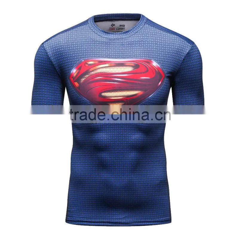 2016 Movie Superman v Bat-man/Wonder Man T-shirt Cool Novelty Tshirt Men Dawn of Justice Tee Sports T-Shirts