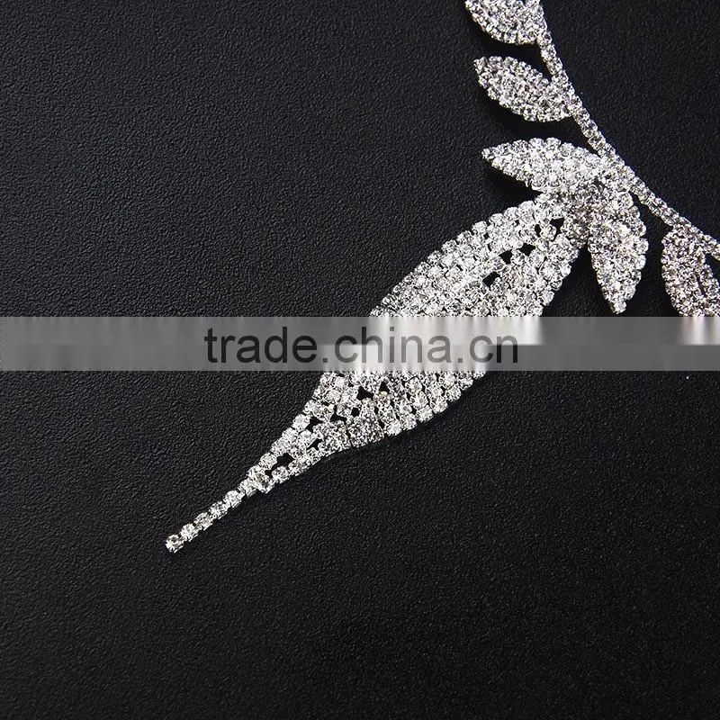 Wedding Jewelry Sets Dubai Bridal indian bridal Crystal Necklace Earring jewelry set For Bridal Dressing