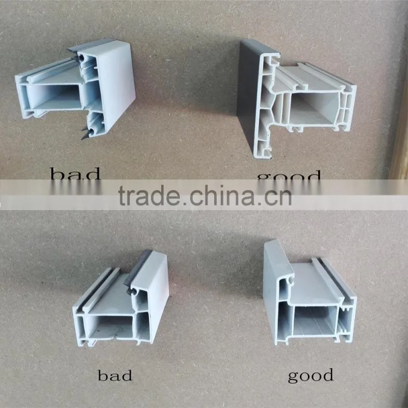 The high performance 60 series double glass pvc plastic window