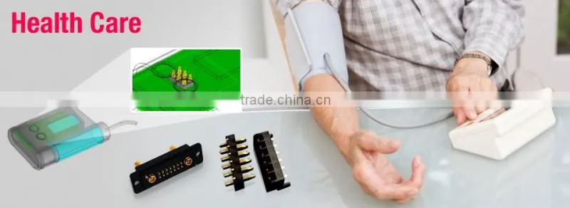 5.0mm customize gold plating pogo pin connector for computer