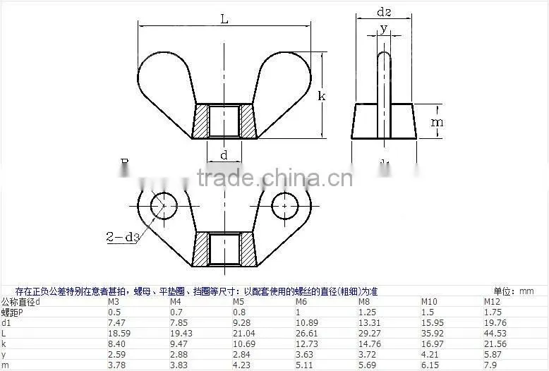 Stainless steel butterfly nut