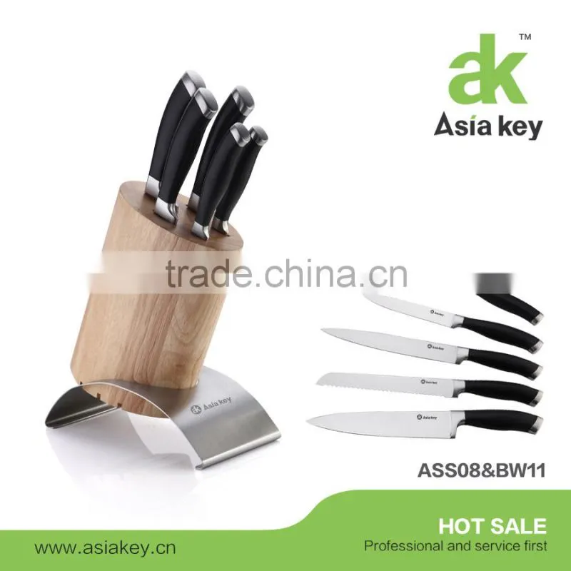 Royalty knife set kitchen knife set black handle stainless steel
