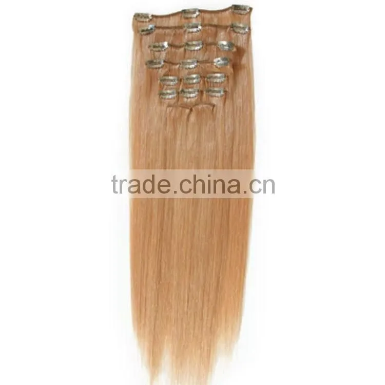 100% brazilian hair clip-on hair extension