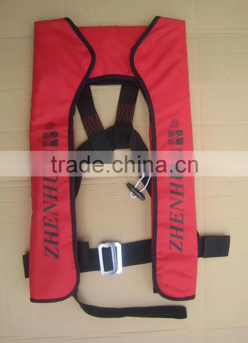 Marine life saving Co2 Gas Inflatable Life Jacket 150n