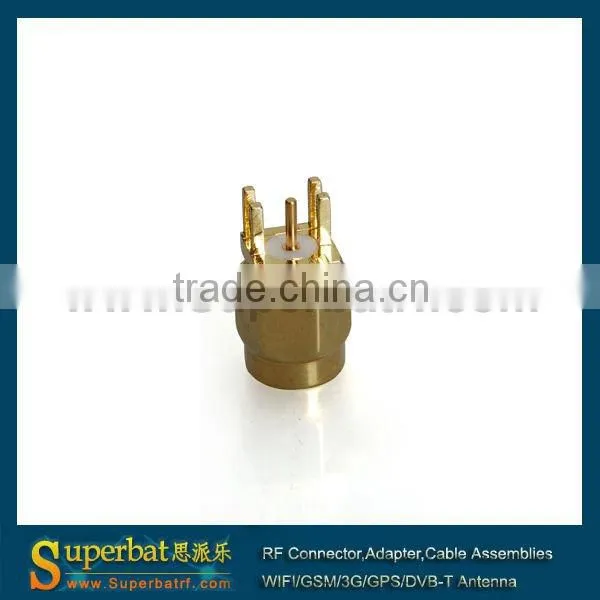 RP SMA male connector Plug End Launch vertical PCB Mount