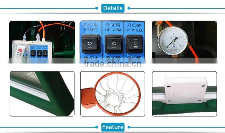 Indoor hydraulic basketball hoop