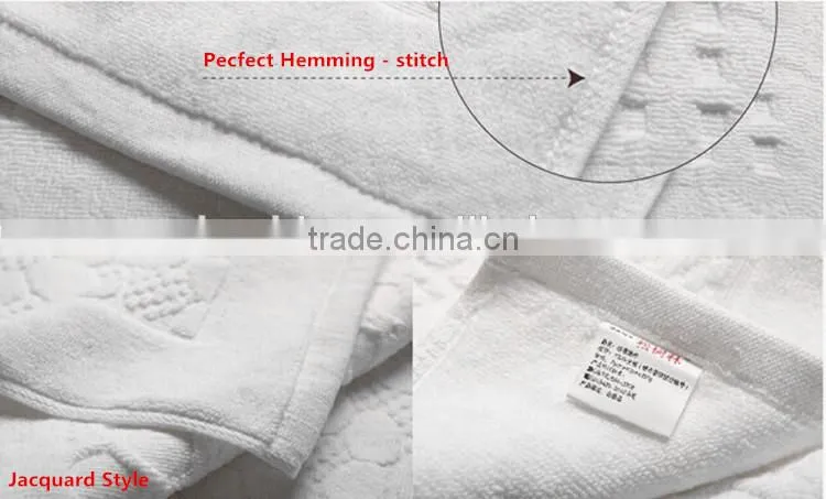 Rectangle Thickness Cotton Fabric Hotel Used White Custom Bath Mat