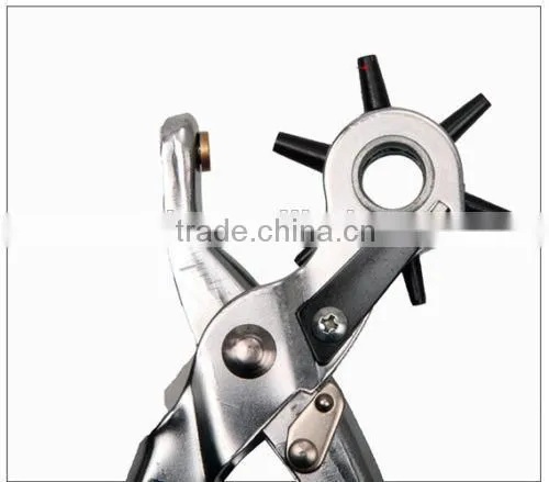 Leather Revolving Hole Punch Tool Heavy Duty Pliers Watch Band Belt Holes Punch