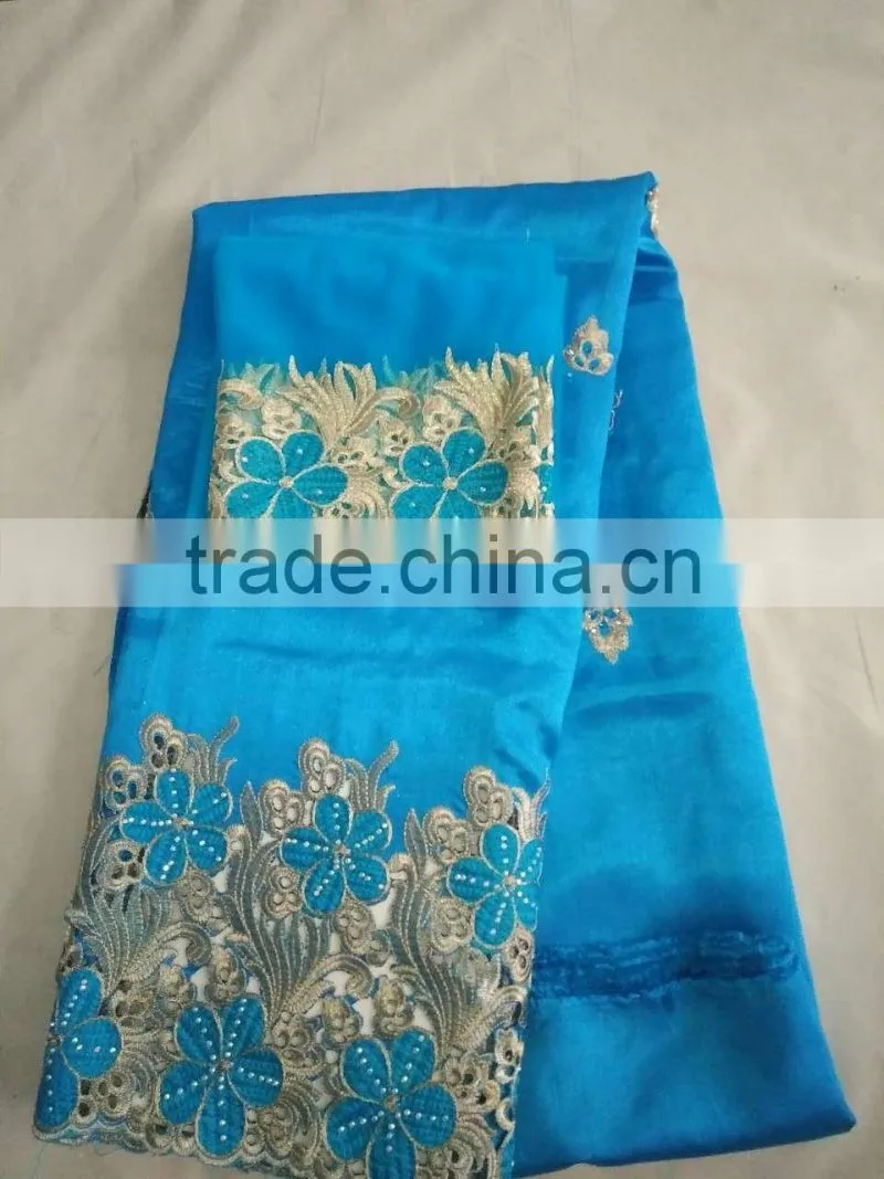 Raw Silk Embroidered Georges with blouse