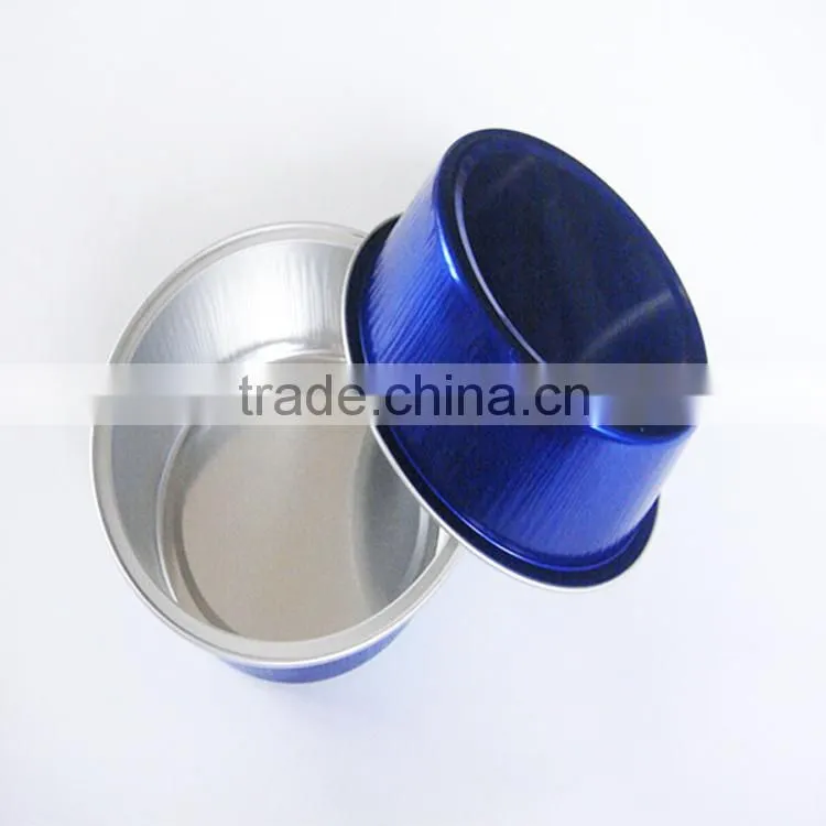 colorful aluminum foil puffing cup with lid