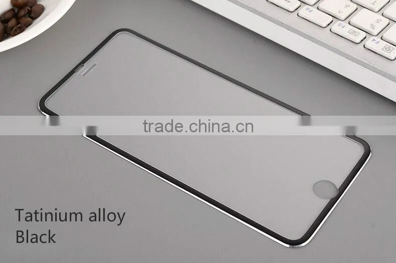 Full body cover titanium alloy small frame screen protective film for mobile phone on alibaba express