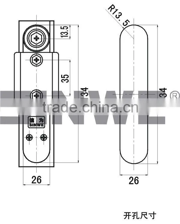 black zinc electrical door panel electromechanical lock