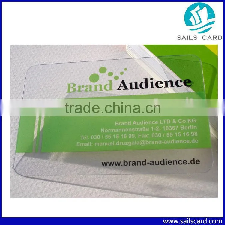 Hot Selling Transparent Plastic Business Cards With Good Price