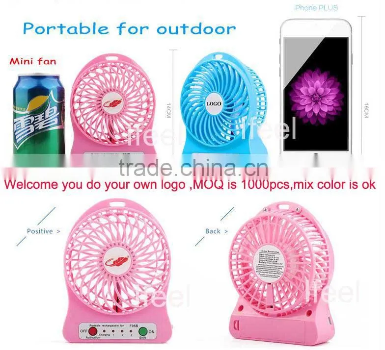 NEW Outdoor Protable Mini Cooling USB Desk Fan Super Mute Cooler Desktop PC Blue