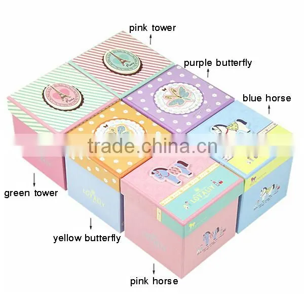 Cartoon Horse Butterfly Tower Christmas Gift Box