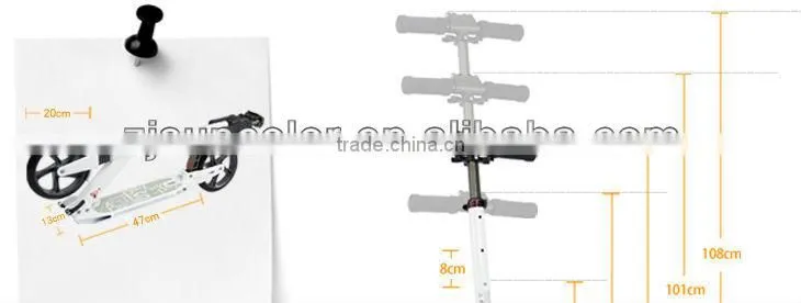 Two 200mm wheels adult scooter for good quality