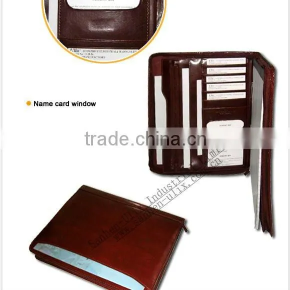 PU MATERIAL DOCUMENT FOLDER WITH 20 SHEETS NOTEPAD
