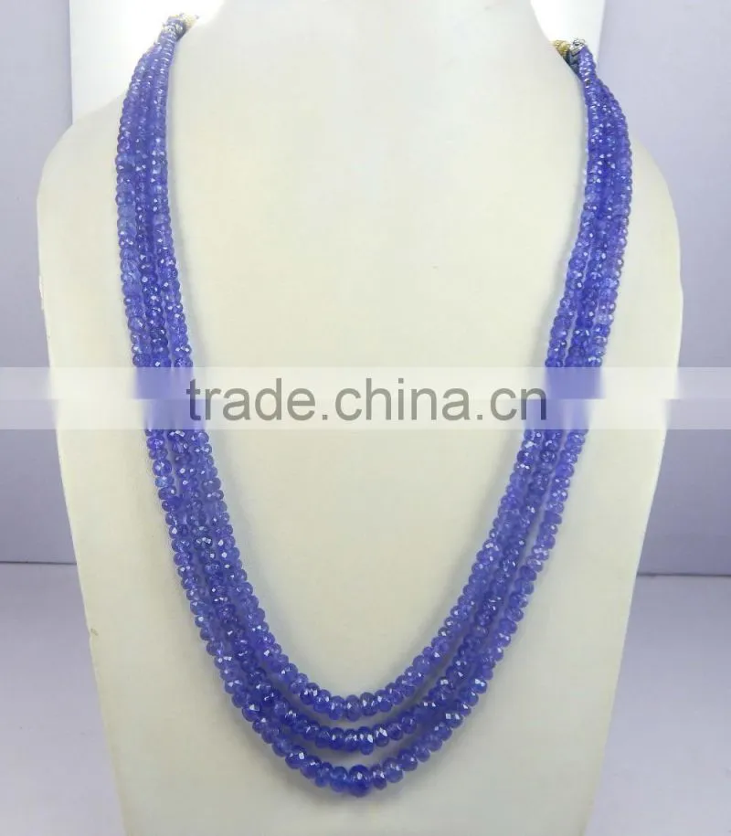 AAA quality natural Tanzanite Roundel faceted Beads, tz beads